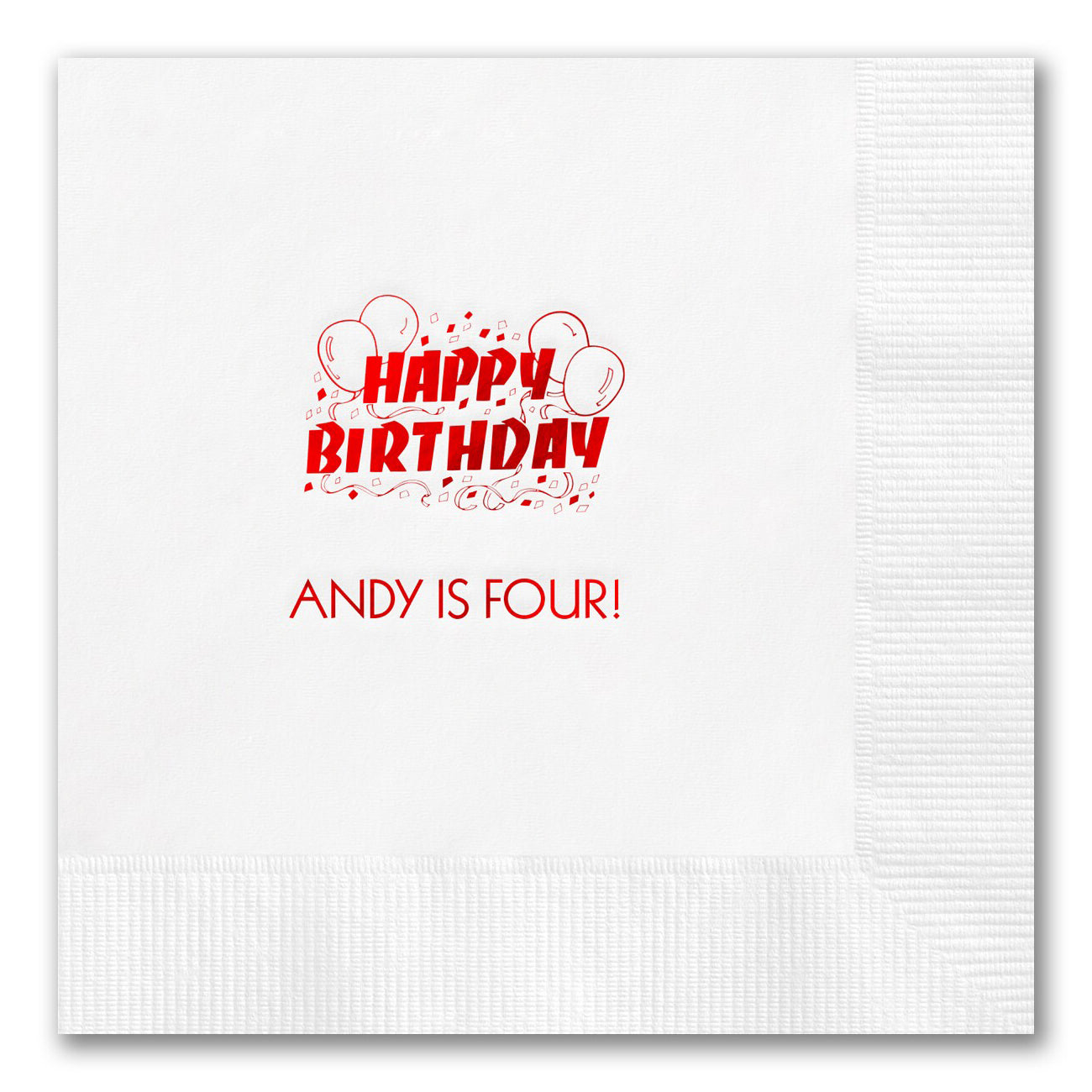 "Happy Birthday" Balloon Napkins