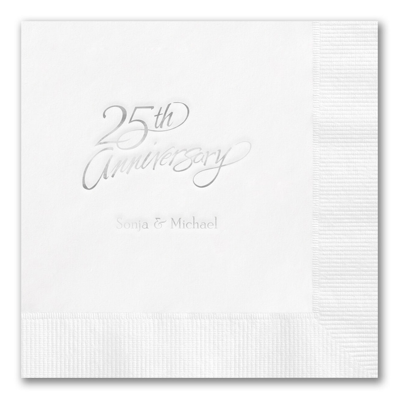 Anniversary in Script Napkins