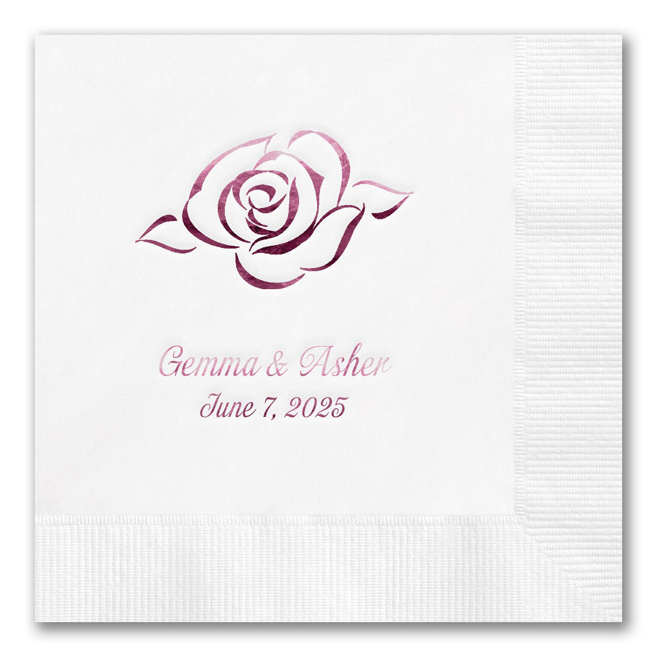 Single Rose Napkins