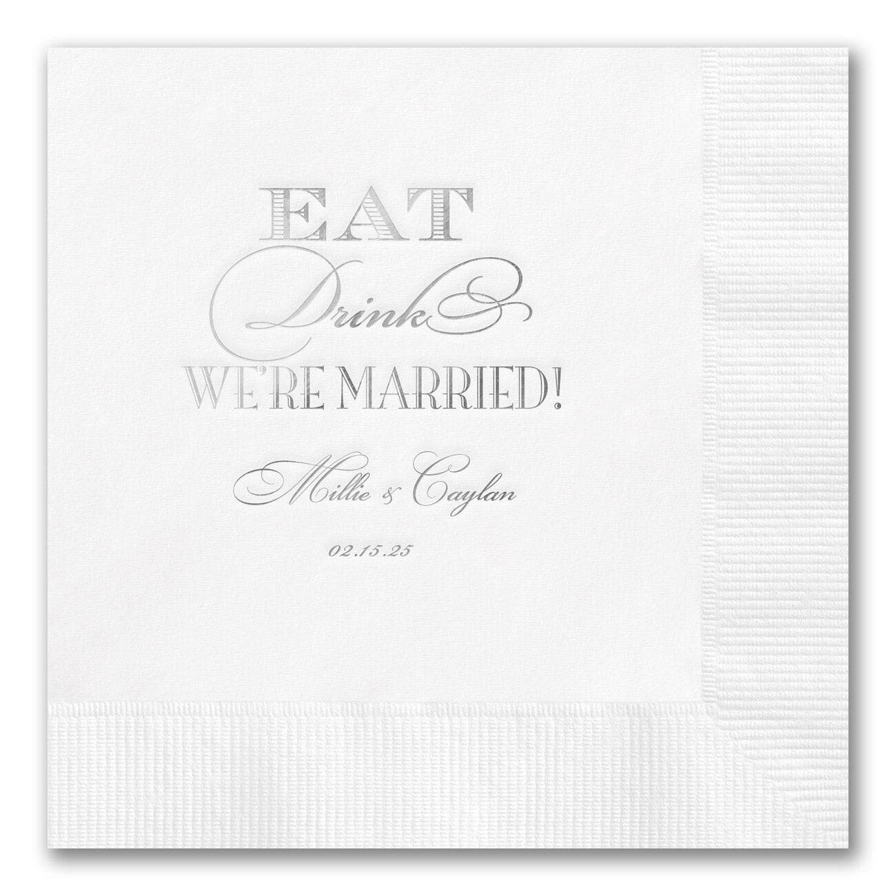 "Eat Drink We're Married!" Napkins