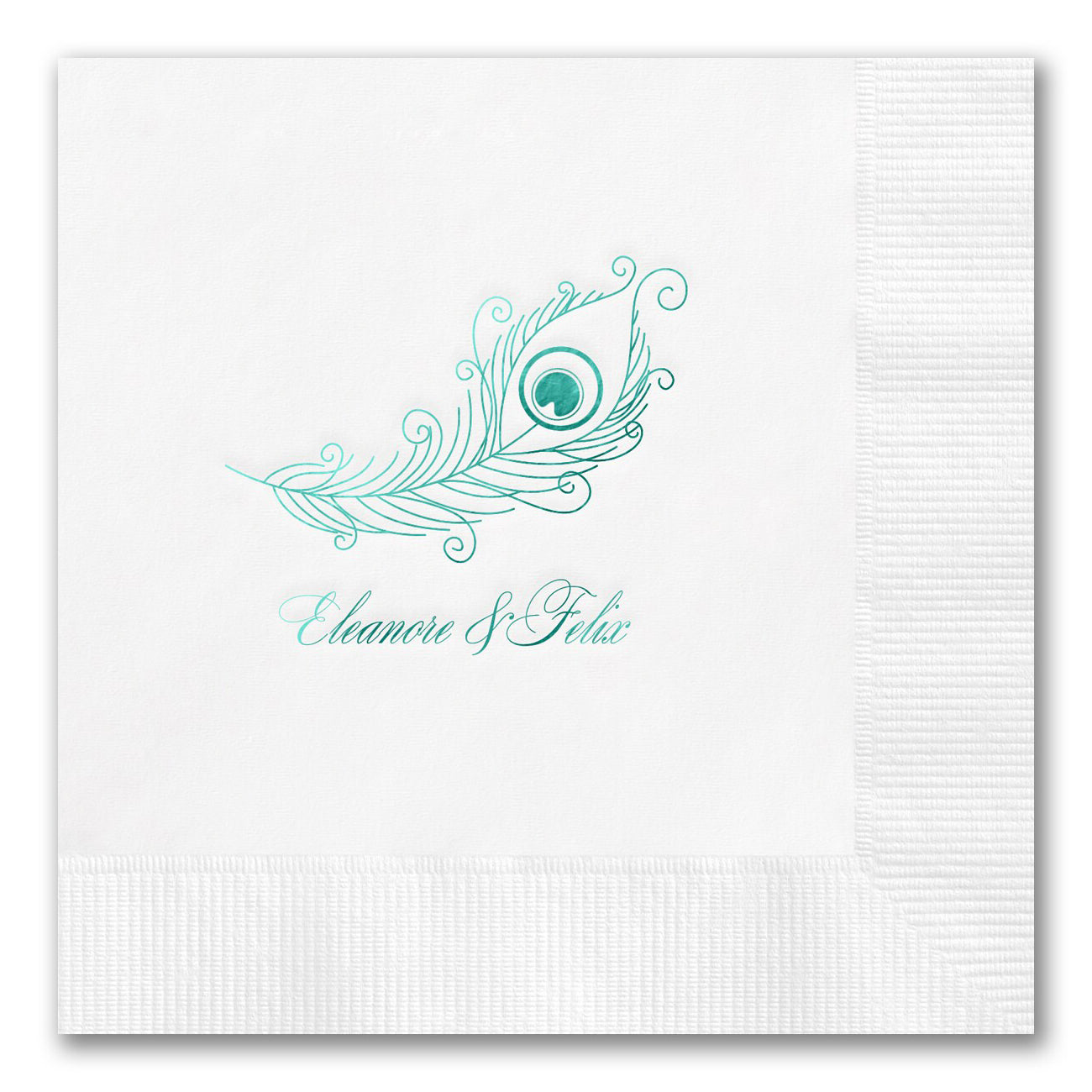 Peacock Feather Napkins