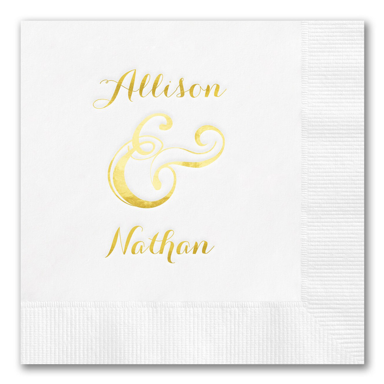 Bold Ampersand Name Napkins