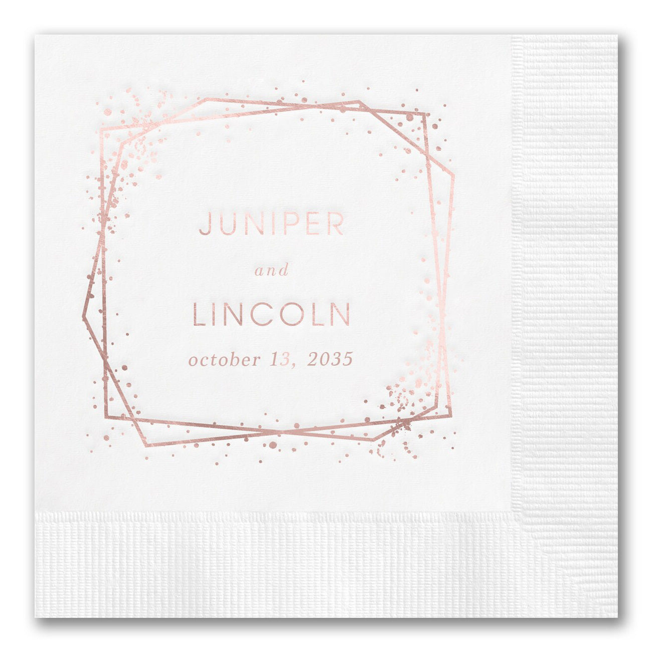 Geo Framed Speckled Confetti Napkins