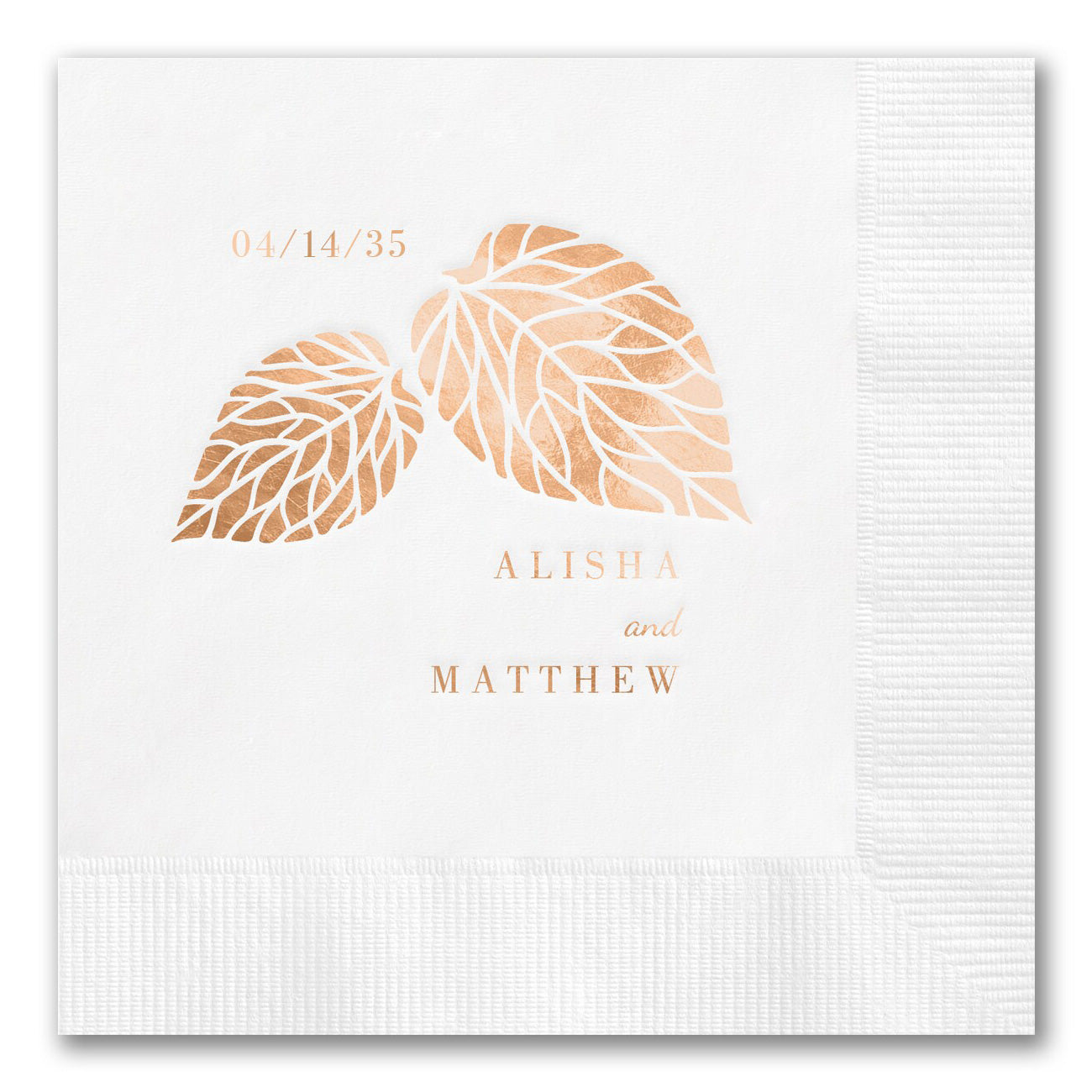 Intricate Botanical Leaves Napkins