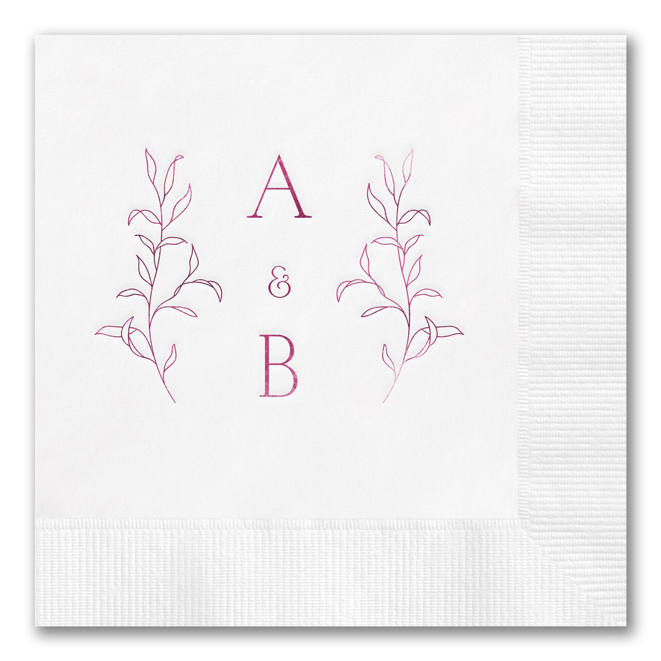 Monogrammed Foliar Napkins