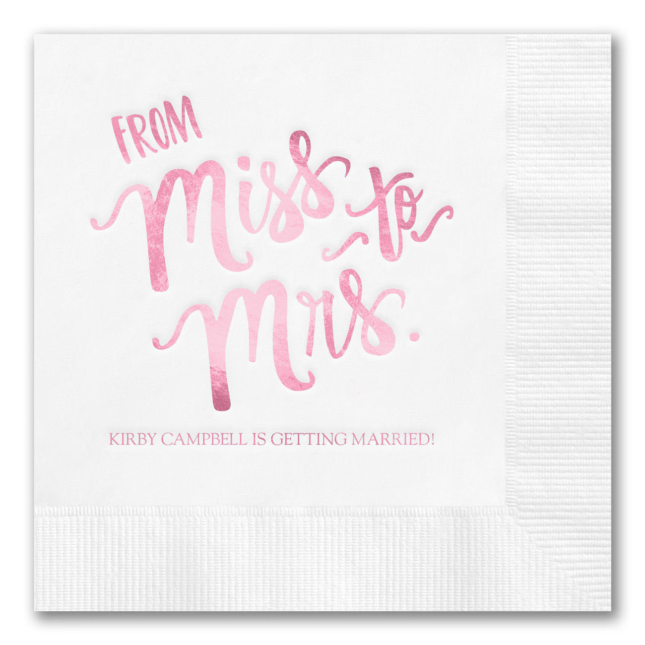 "Miss to Mrs." Napkins
