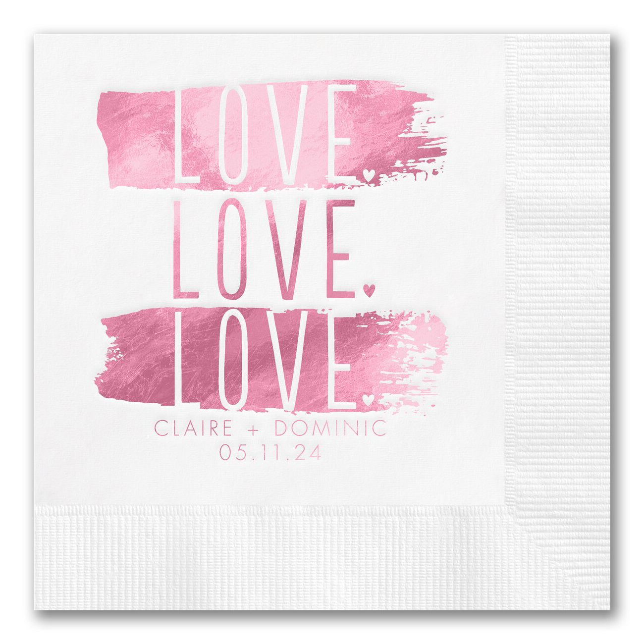 "Love, Love, Love" Napkins