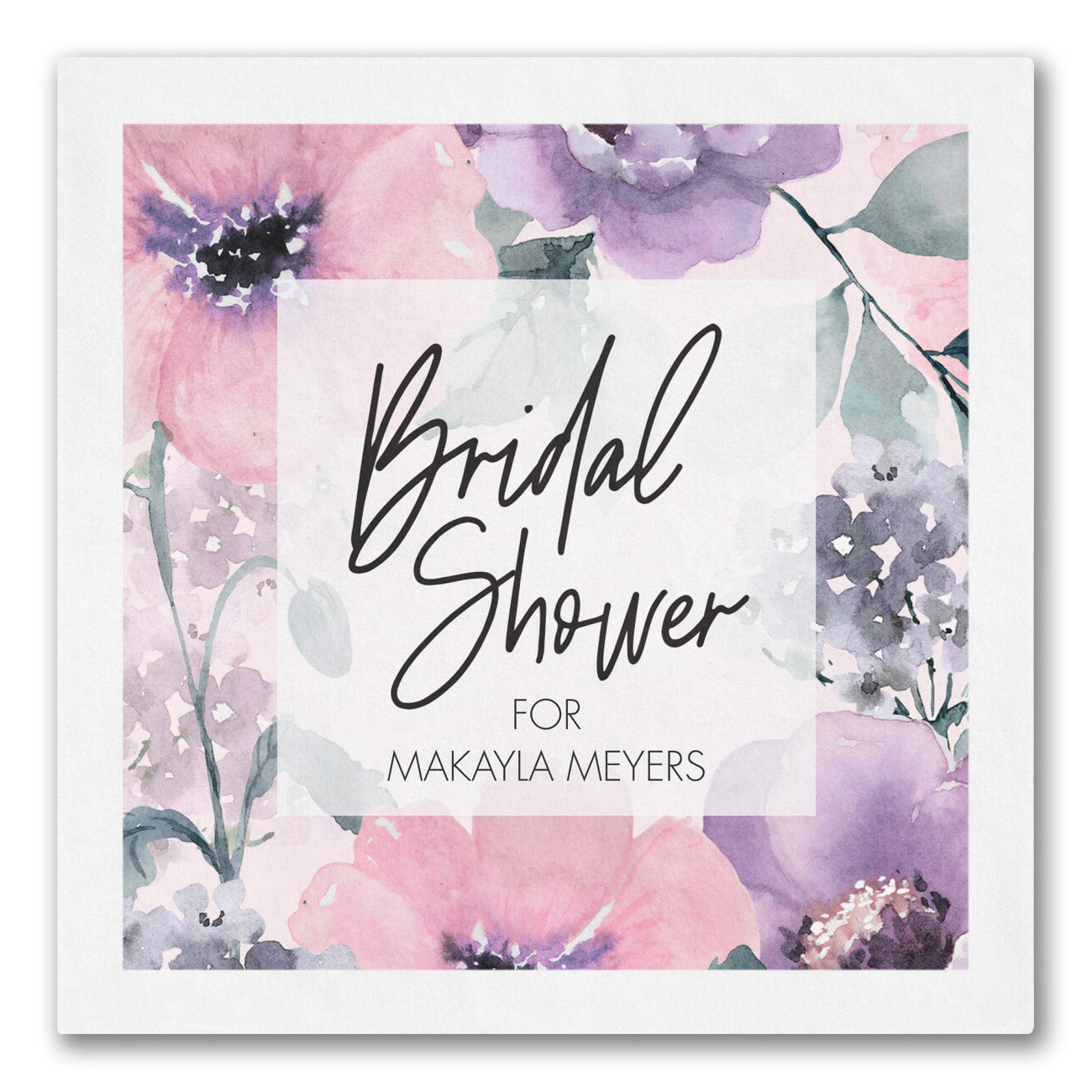 Sweet Blooms "Bridal Shower" Napkins