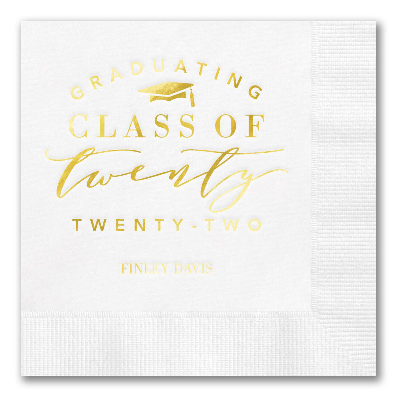 Chic Graduation Pronouncement Napkins