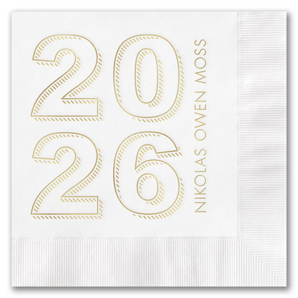 Dashed Grad Year Napkins