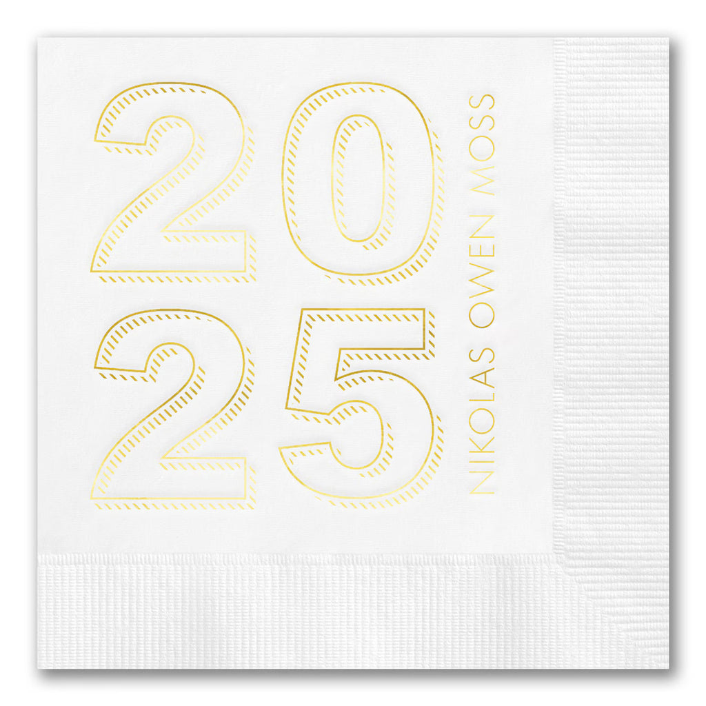 Dashed Grad Year Napkins