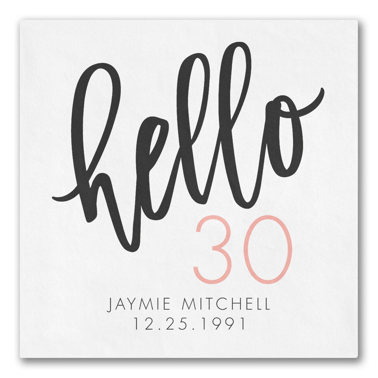 "Hello" Birthday Napkins