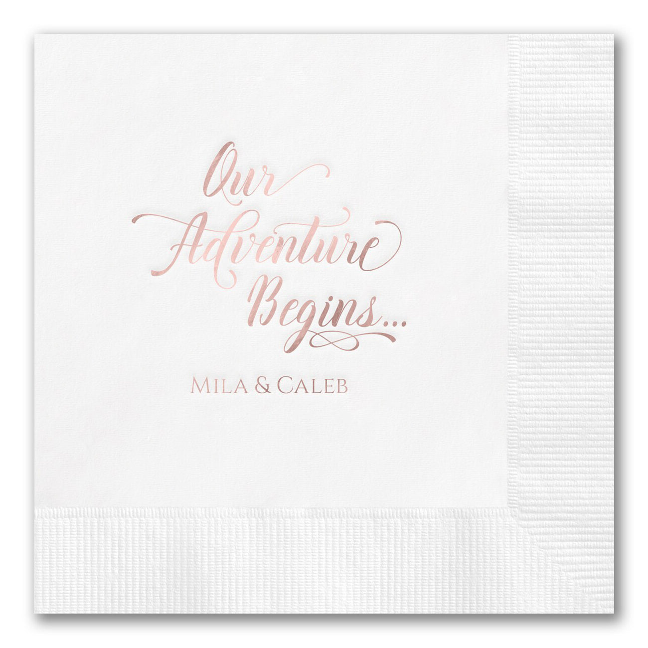 "Our Adventure Begins..." Napkins
