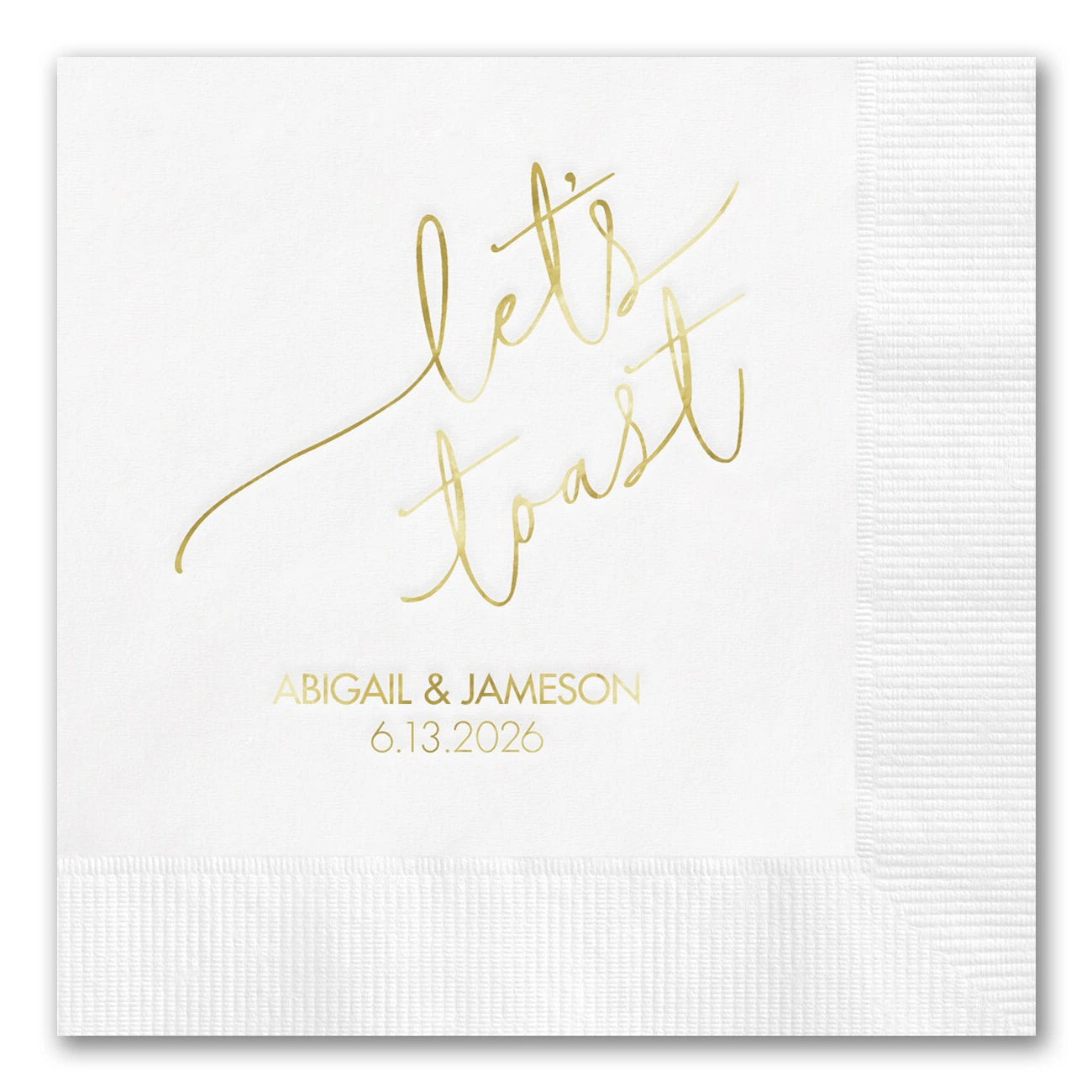"Let's Toast" Outstanding Soiree Napkins