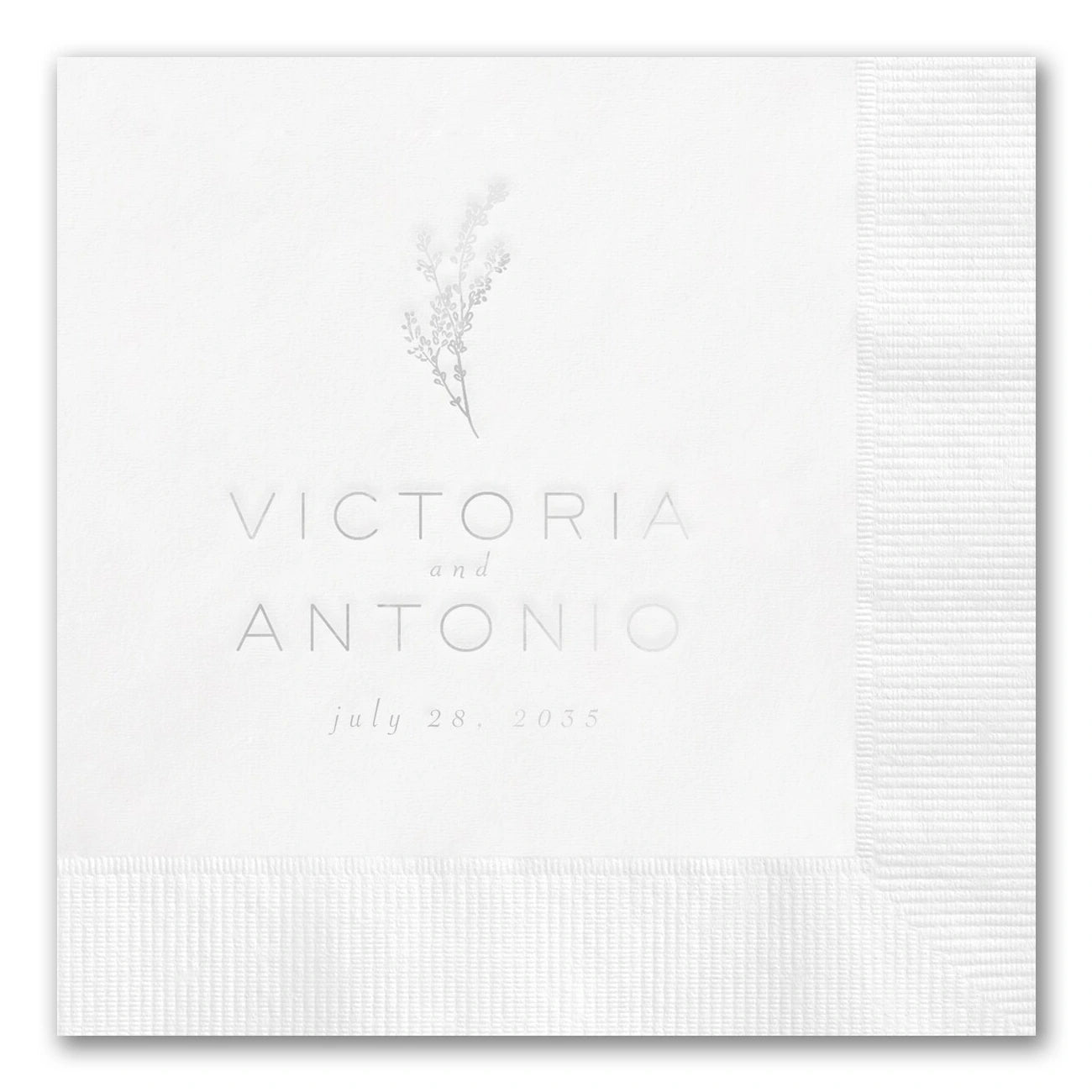 Simple Floral Flourish Napkins