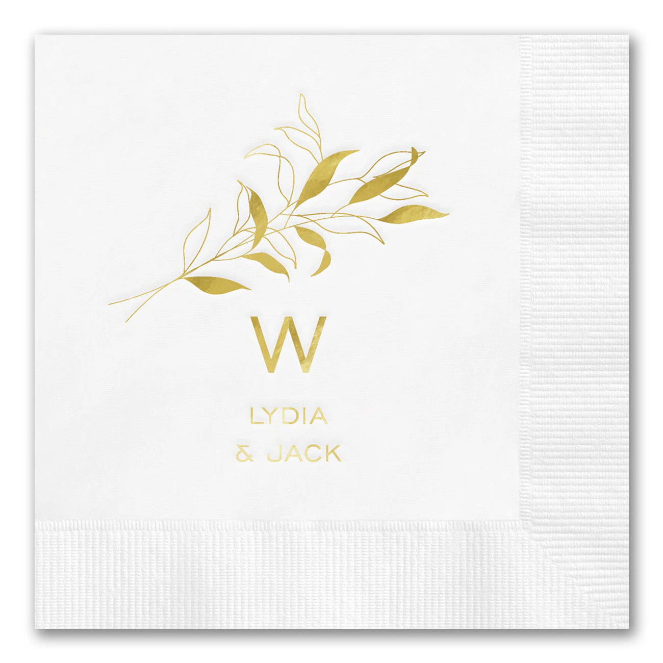 Leaf Sprig Monogram Napkins