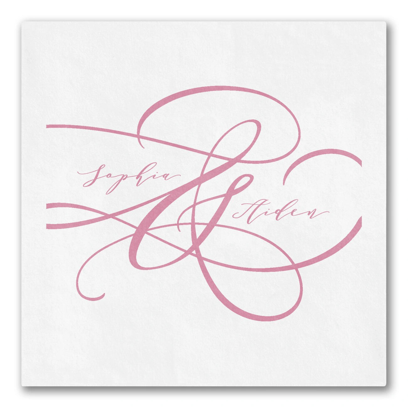 Intricately Elegant Love Embraced Napkins