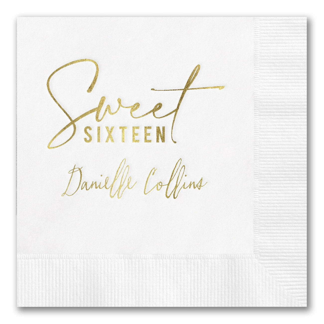 Elegant "Sweet Sixteen" Napkins