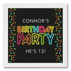 Neon "Birthday Party" Napkins