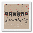"Happy Anniversary" Heart Banner Napkins