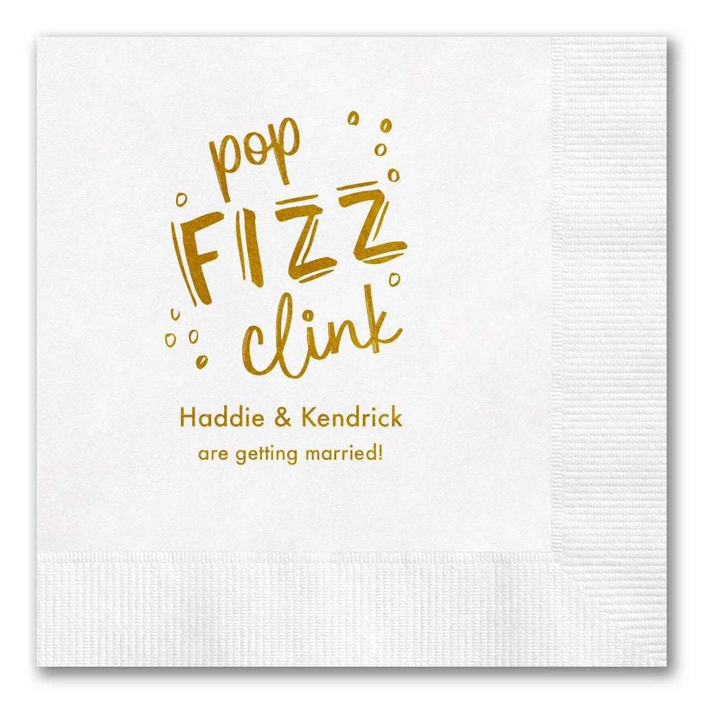 "Pop Fizz Clink" Celebration Napkins