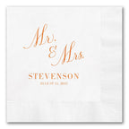 Stacked "Mr. & Mrs." Napkins