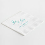 Stacked "Mr. & Mrs." Napkins