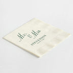 Stacked "Mr. & Mrs." Napkins