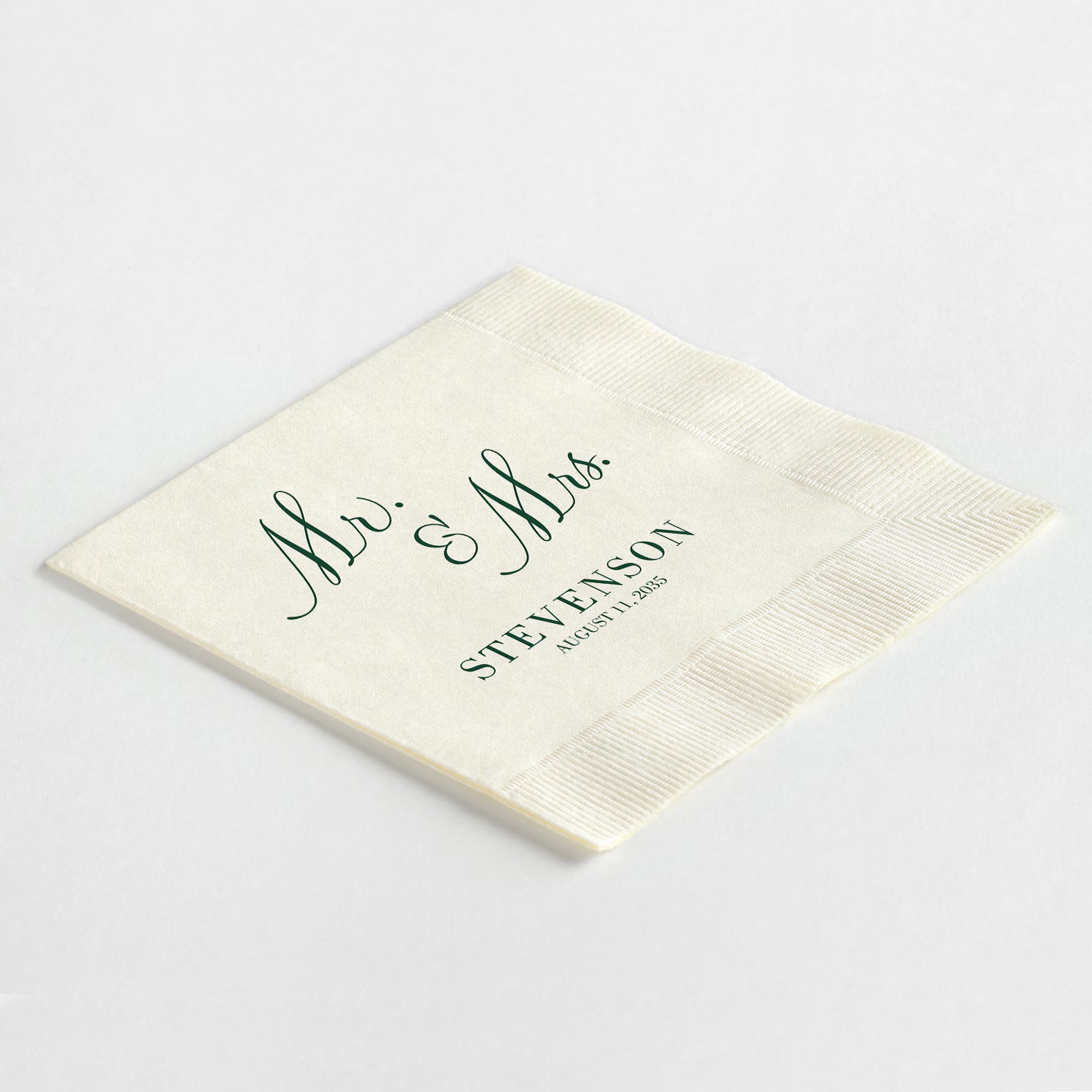 Stacked "Mr. & Mrs." Napkins