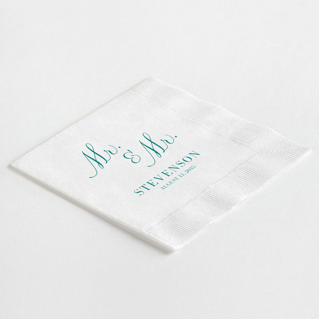 Stacked "Mr. & Mr." Napkins