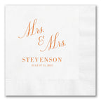 Stacked "Mrs. & Mrs." Napkins