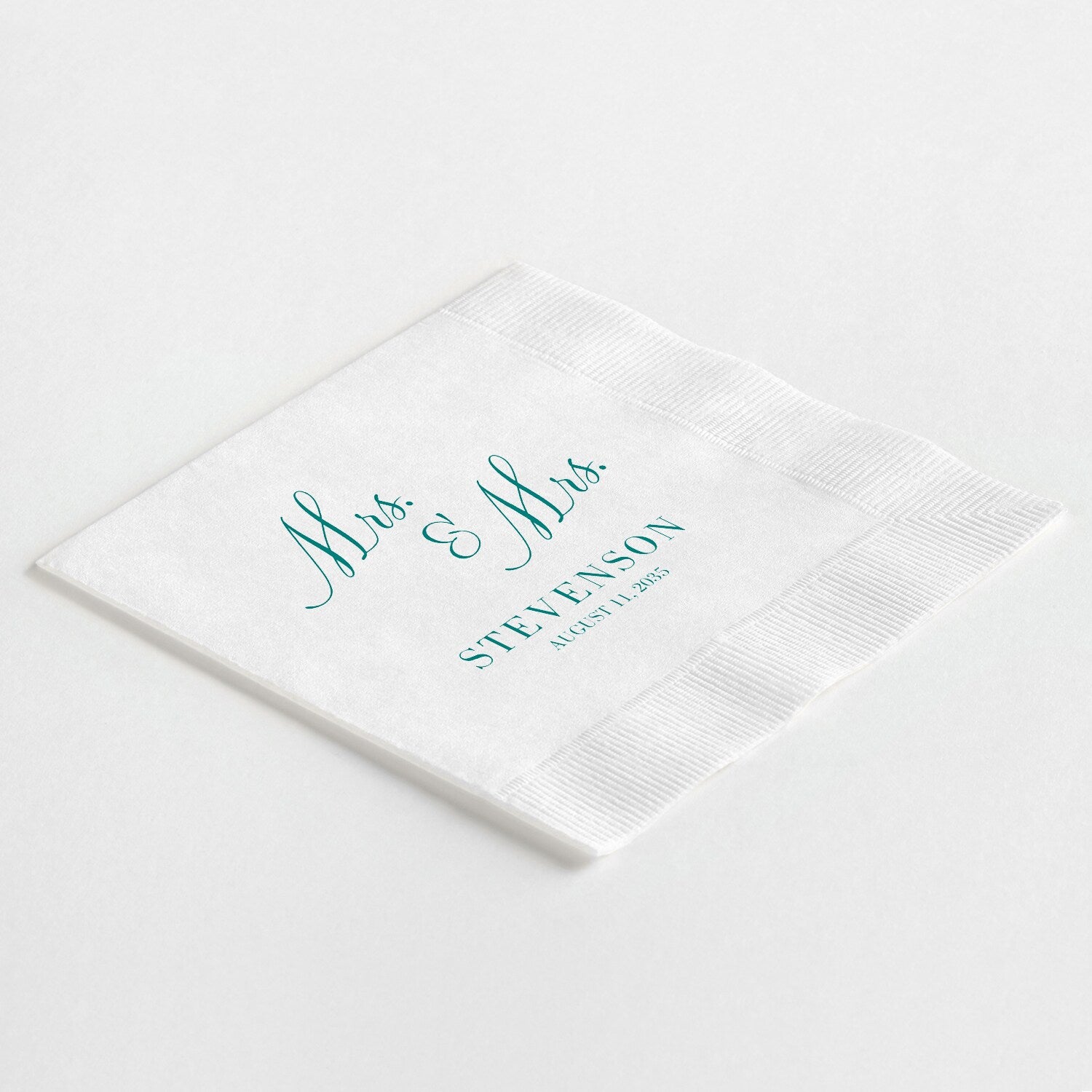 Stacked "Mrs. & Mrs." Napkins