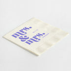 Modern Stacked "Mrs. & Mrs." Napkins
