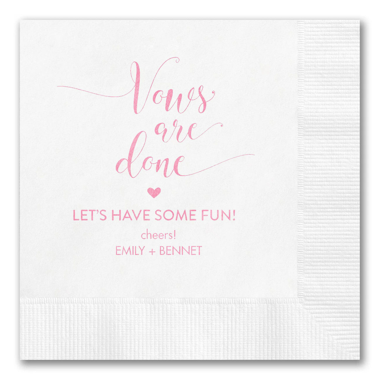 "Vows Are Done" Napkins