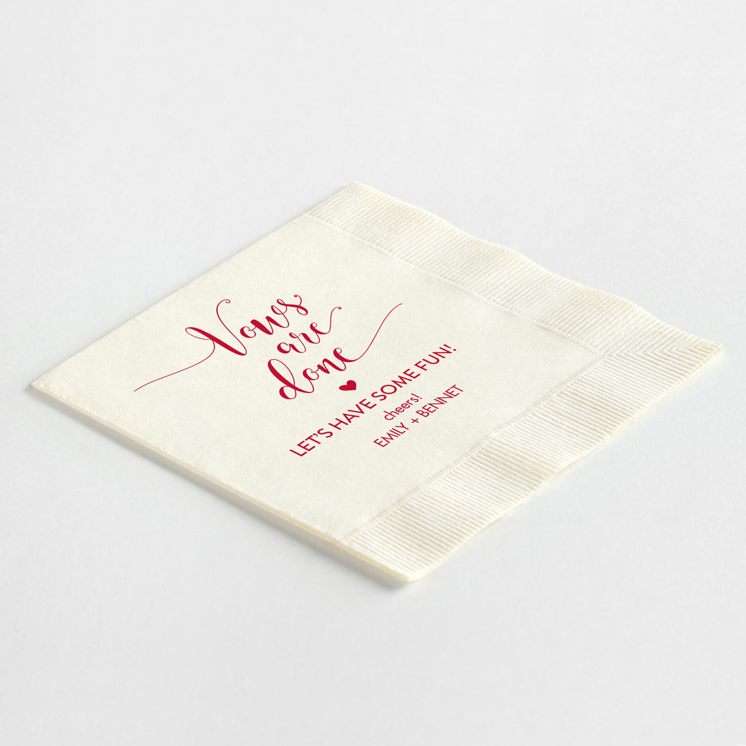 "Vows Are Done" Napkins