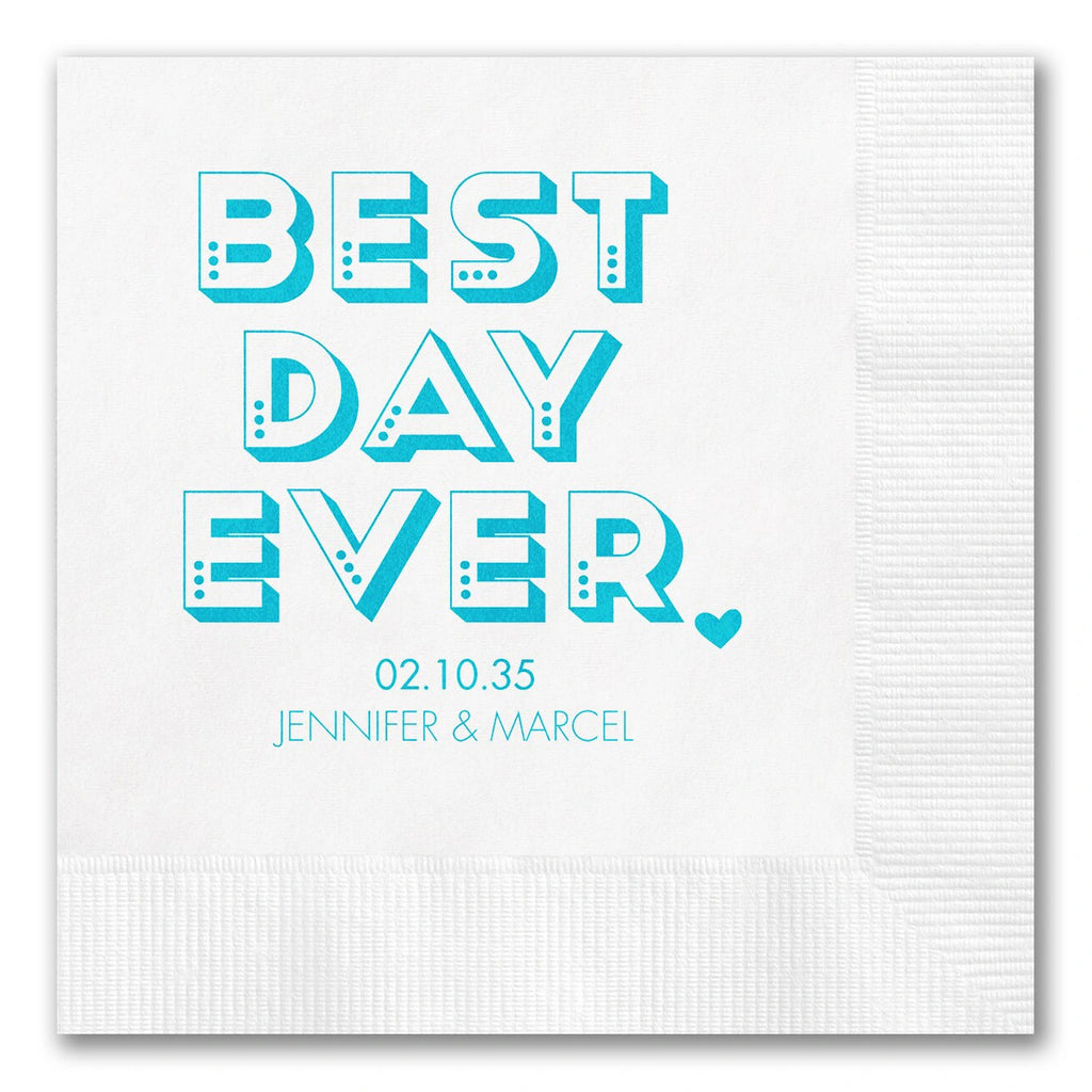 Bold Proclamation "Best Day Ever" Napkins