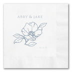 Entrancing Single Stem Floral Napkins