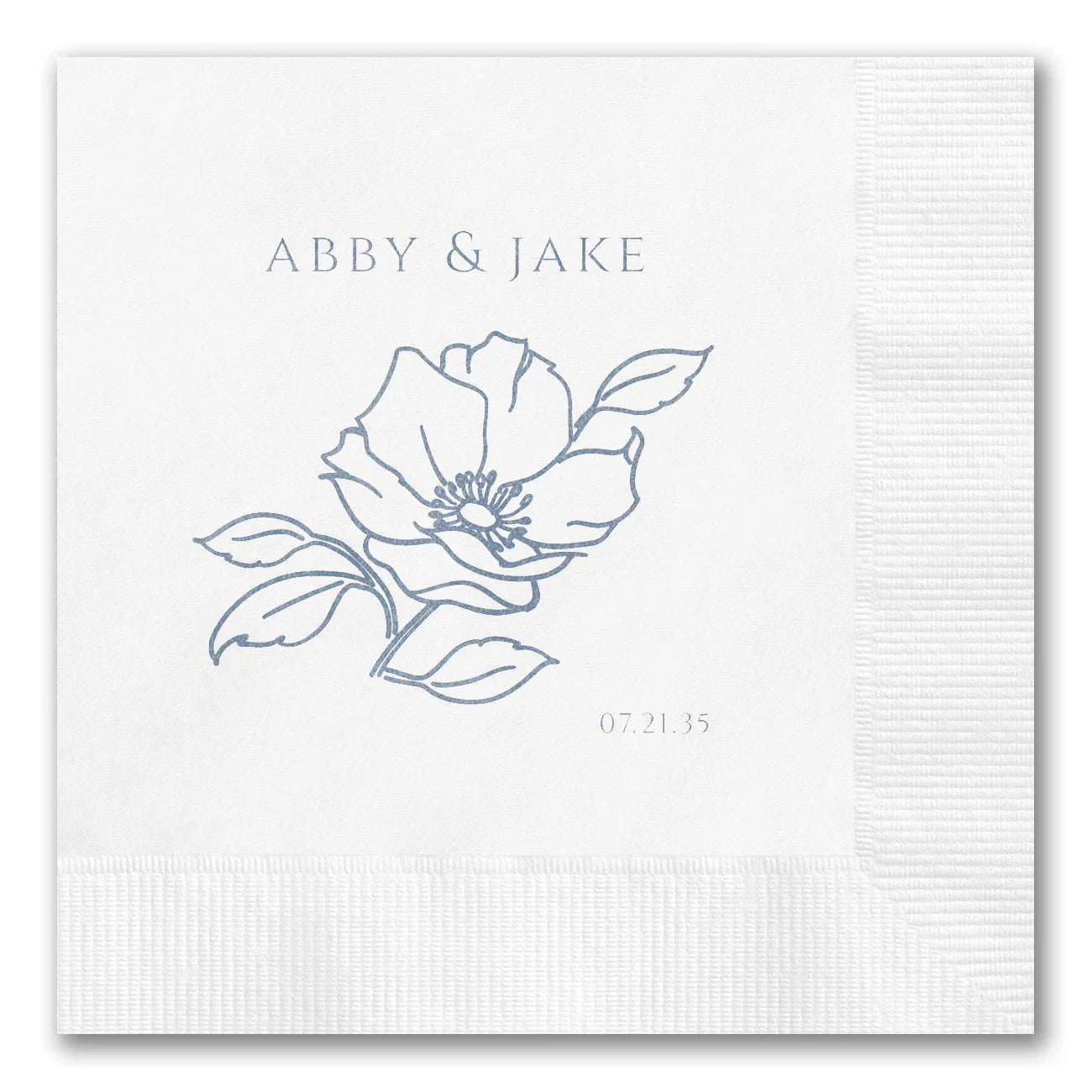 Entrancing Single Stem Floral Napkins