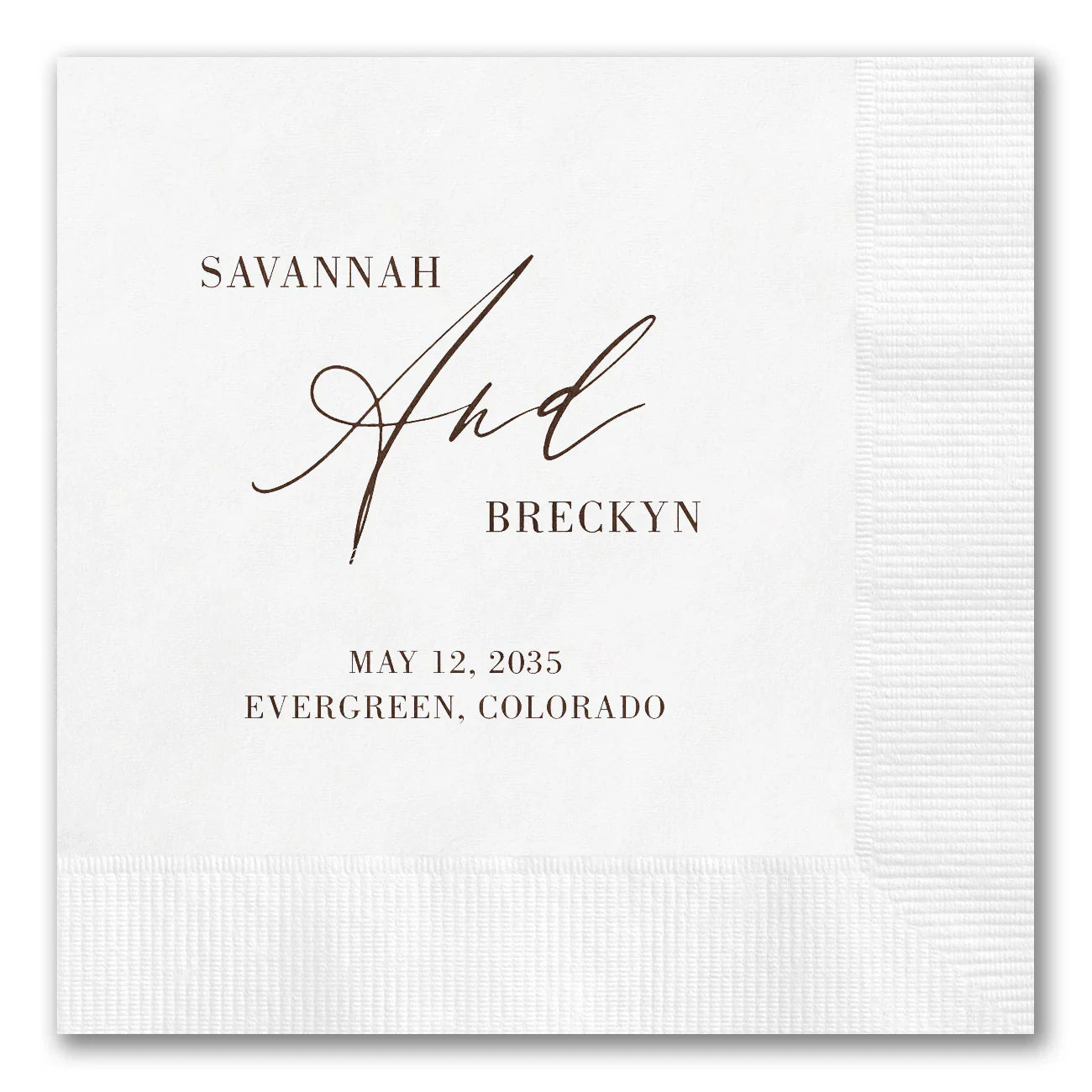 Standout "And" Names Napkins