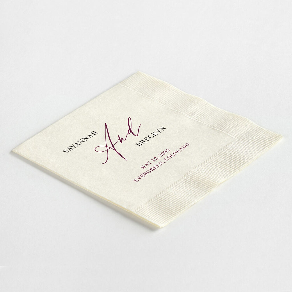 Standout "And" Names Napkins