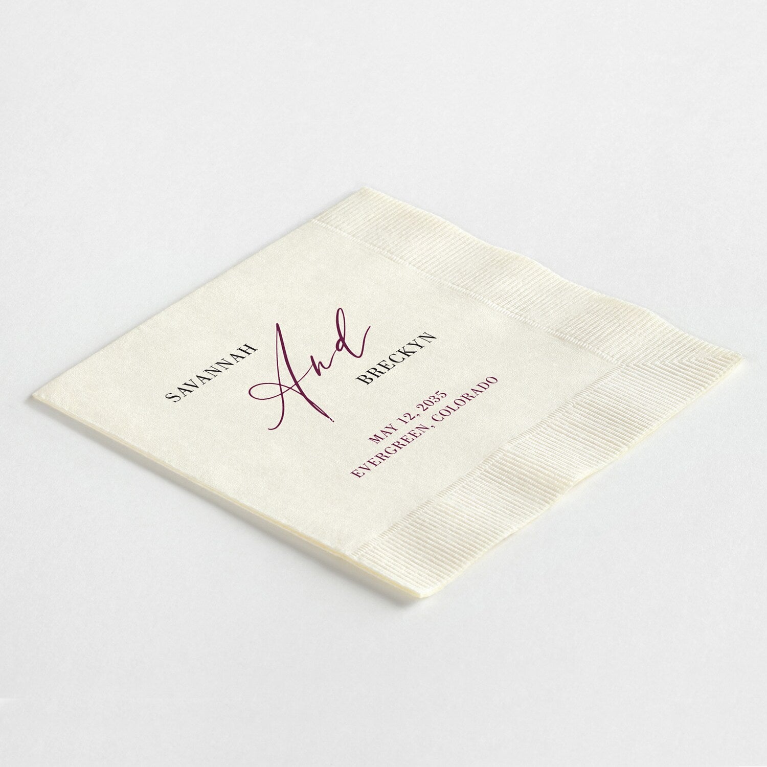 Standout "And" Names Napkins
