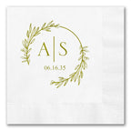 Wreath of Fronds Monogram Napkins