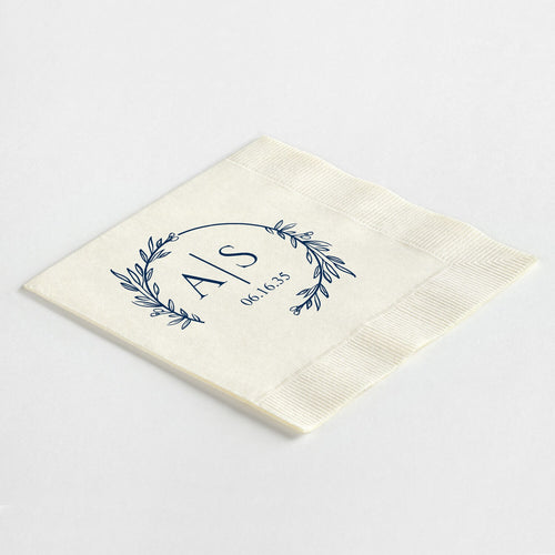 Wreath of Fronds Monogram Napkins