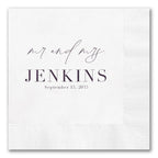 Modern Elegance "Mr. and Mrs." Napkins