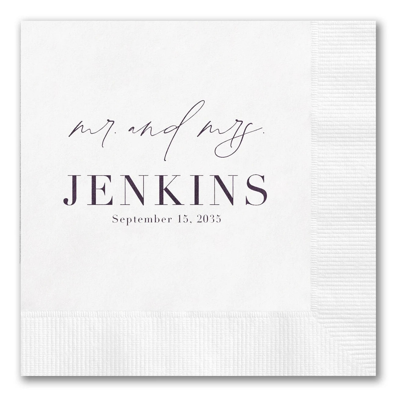 Modern Elegance "Mr. and Mrs." Napkins