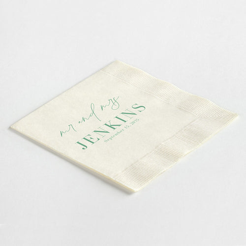 Modern Elegance "Mr. and Mrs." Napkins