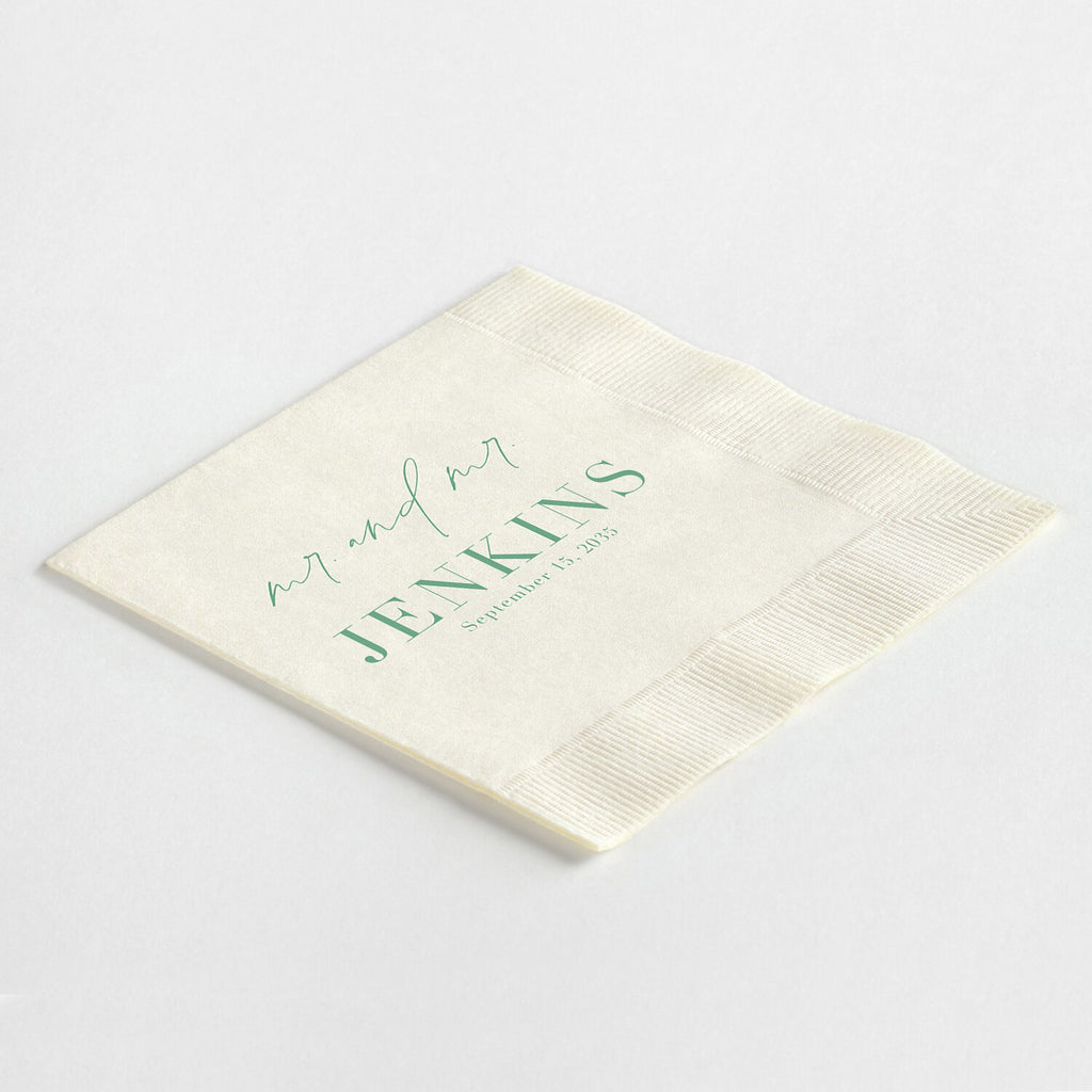 Modern Elegance "Mr. and Mr." Napkins