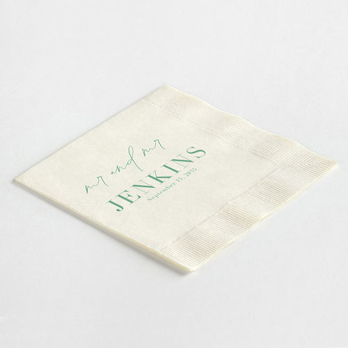 Modern Elegance "Mr. and Mr." Napkins