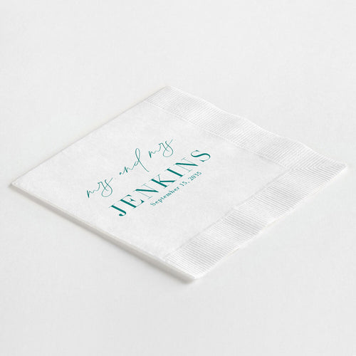 Modern Elegance "Mrs. and Mrs." Napkins