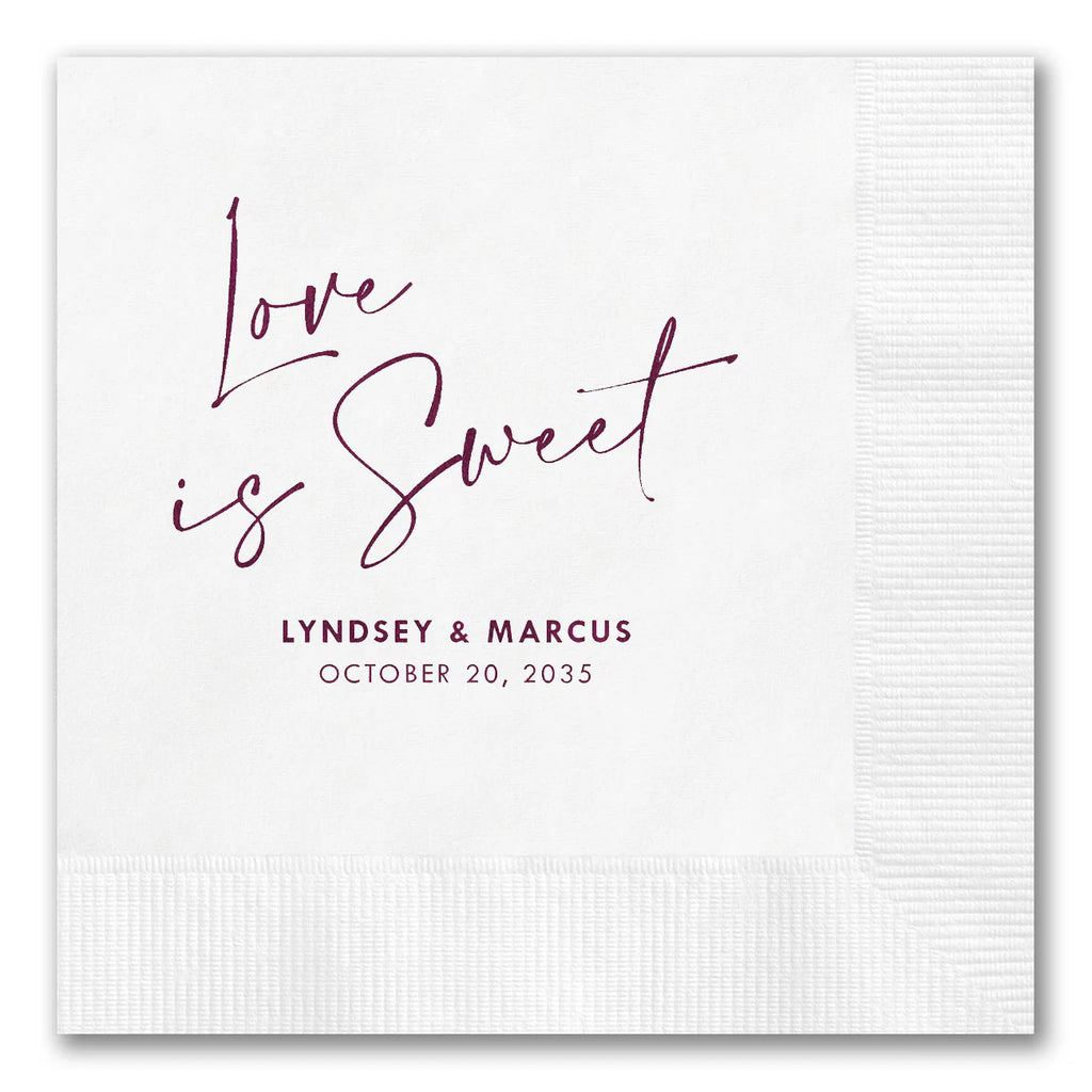 "Love Is Sweet" Napkins